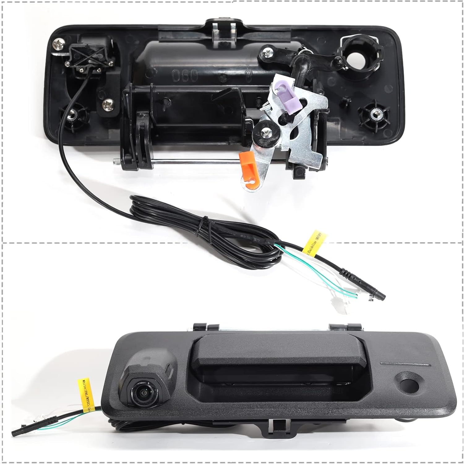 EWAY Tailgate Handle Backup Camera for 2014-2019 Toyota Tundra 2016-2020 Toyota Tacoma Tailgate Liftgate Latch Handle Reverse Rear View Back Up Camera w/Key Hole, Replaces# 69090-0C090, 69090-0C091