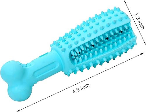 Miniatura 2 de Youngever Paquete de 2 juguetes de golosinas para perros para limpieza de dientes de mascotas, masticar, buscar, dispensar alimentos (pequeño 4.8