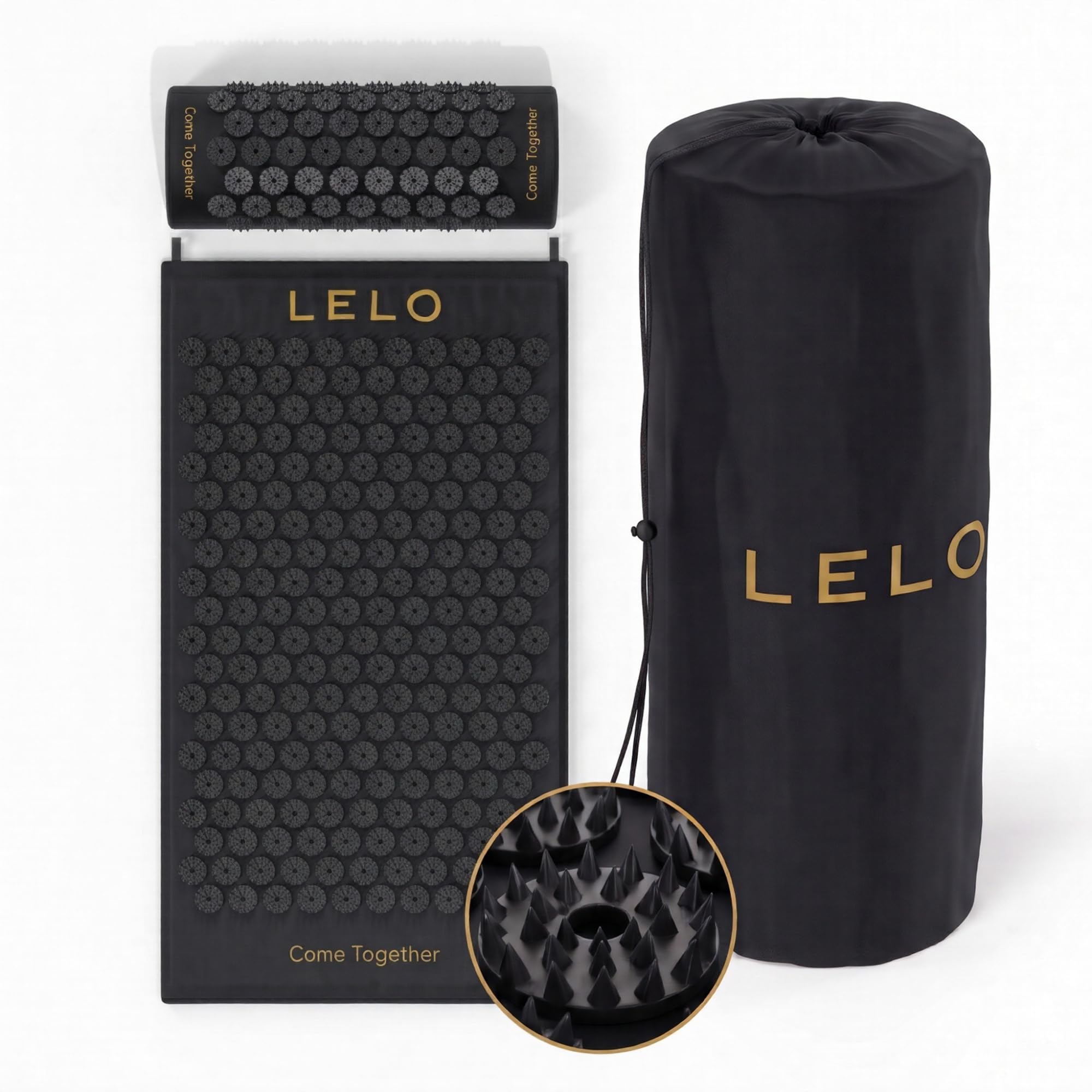 LELO Akupressurmatte für Entspannung mit Kissen, Massagematte Nagelmatte Rückenmassage