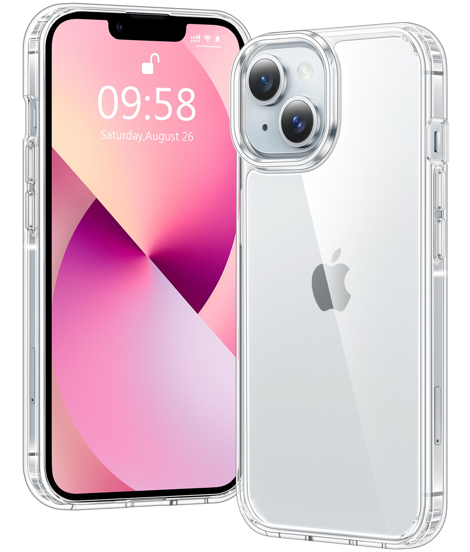 Clear Case for iPhone 15, Ultra Thin, Shockproof TPU Cover, Anti-Yellowing, Crystal Clear, Phone Case for Apple iPhone 15 - Clear — view 275