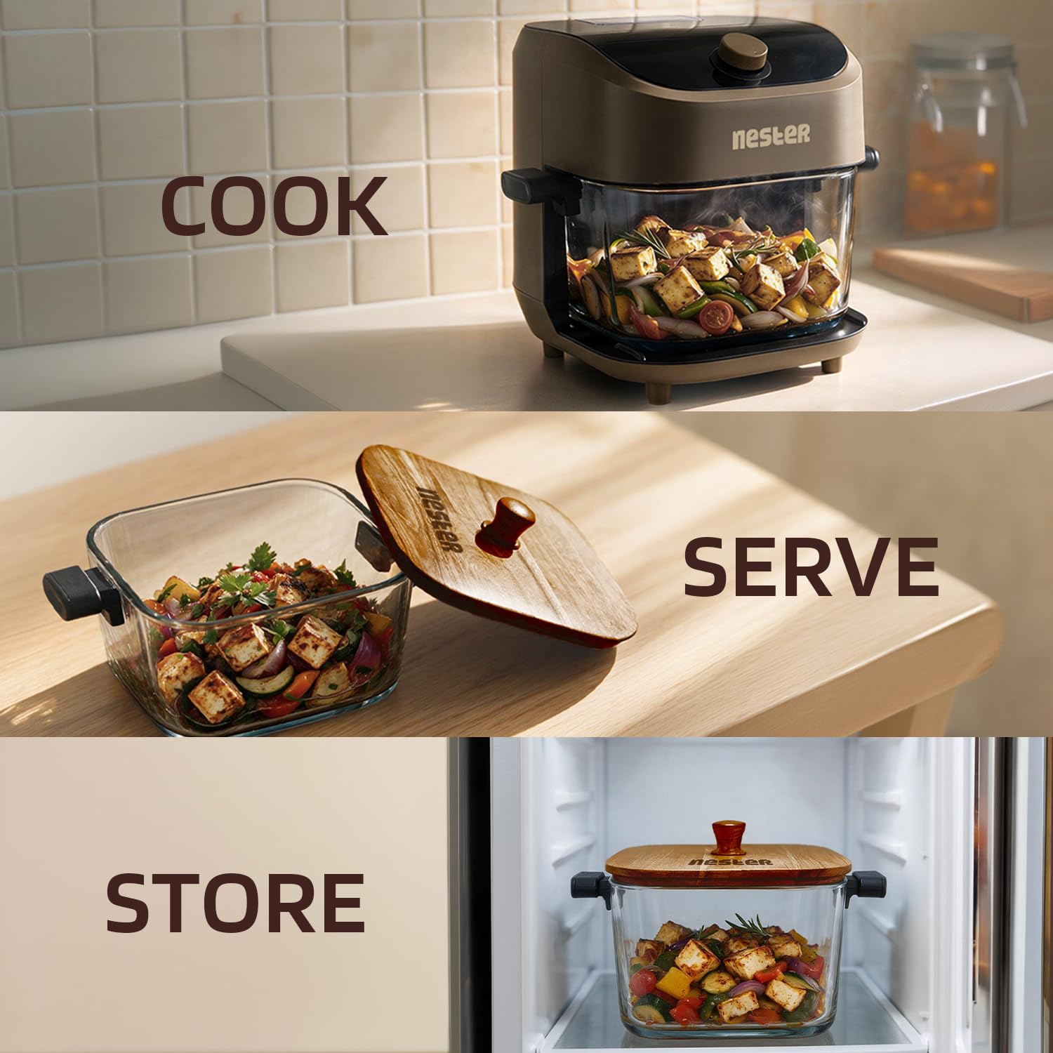 Nester Home Cook Air Fryer - 6.2L, 9 Preset Functions -5