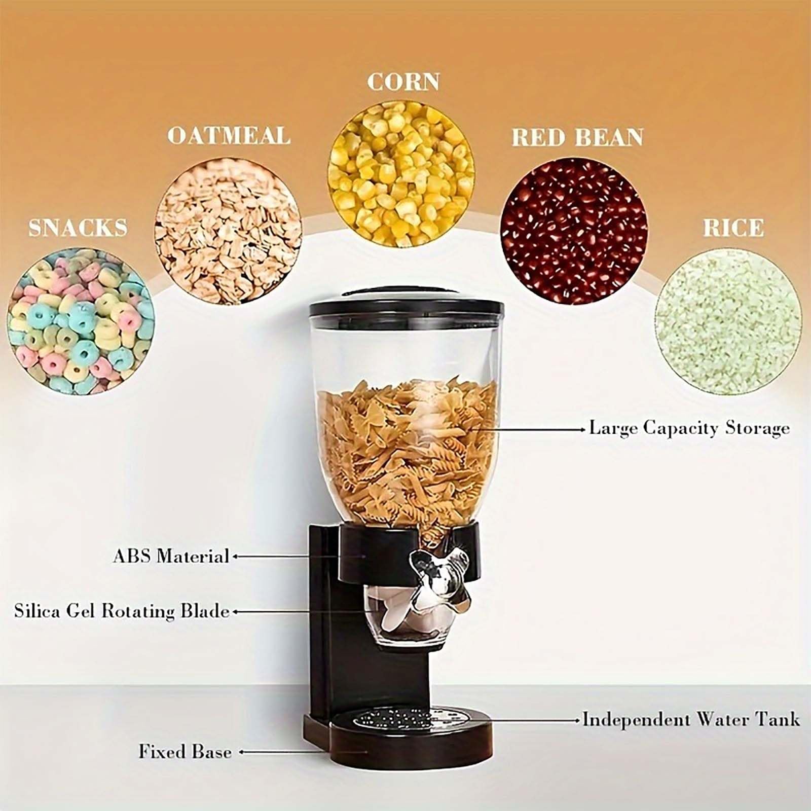 Distributori di Cibo, contenitori per Alimenti, Macchine per Farina d'avena a Doppio Controllo, Serbatoio per Cereali da Cucina, Serbatoio per Snack di Frutta secca d'avena per CER
