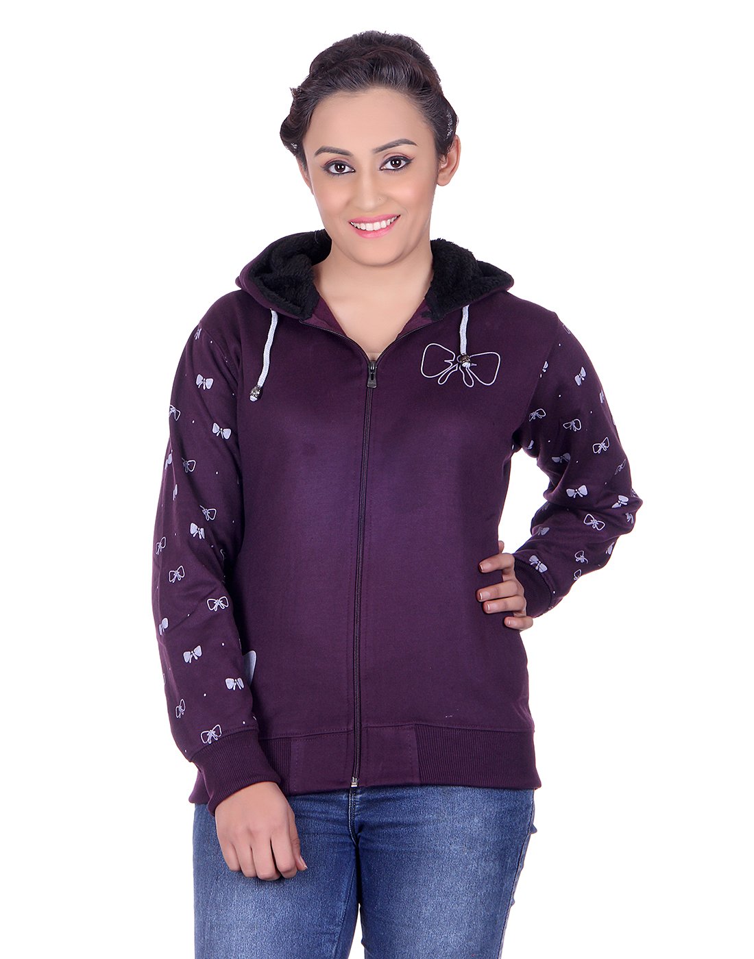 goodluck Women's Sweatshirt with Hoodies, Fleece Material Full Sleeves,(Pack of 1)-picture-43