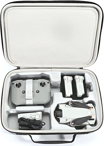 Miniatura 6 de RAIACE Estuche rígido de transporte de viaje compatible con DJI Mini 3 Pro Drone y sus accesorios. (solo la funda) - Gris