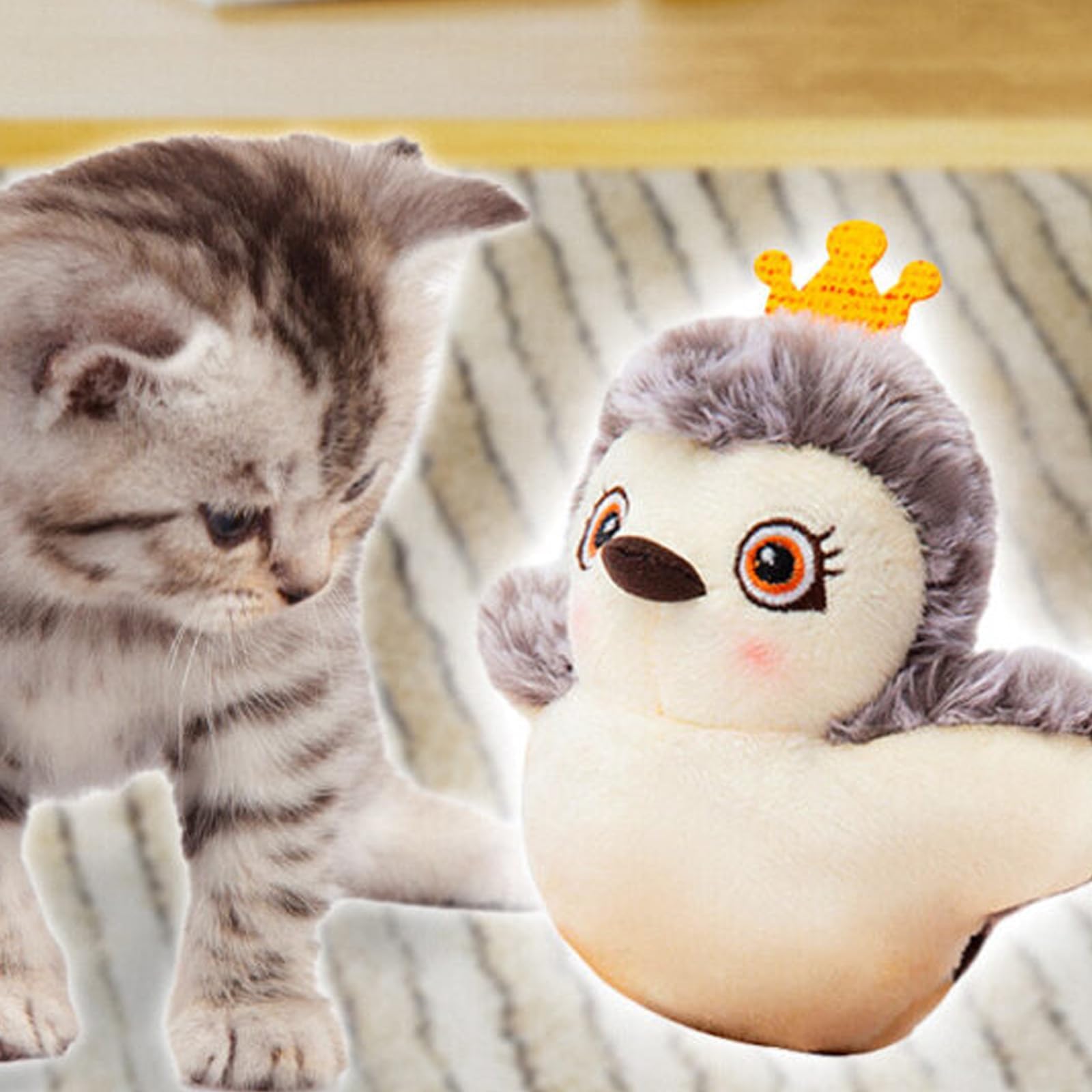 Juguete para gatos y pájaros, aleteando, gorrión, chirping, juguetes interactivos recargables para gatos, juguetes para gatos de interior