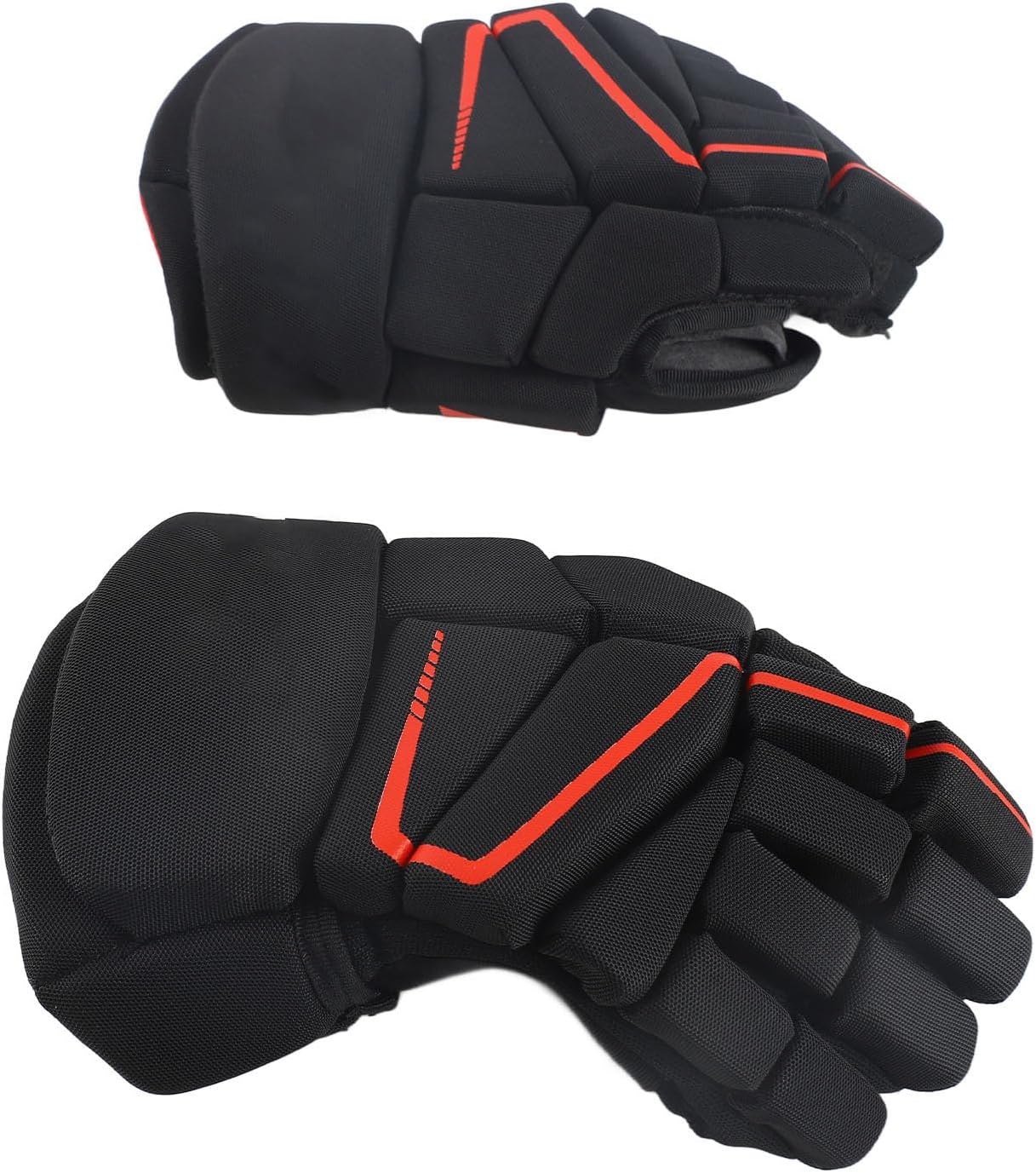 Hocky Player Bendable Finger Protective Ice Hockey Gloves Breathable for Roller Hockey Floorball (10 Inch)