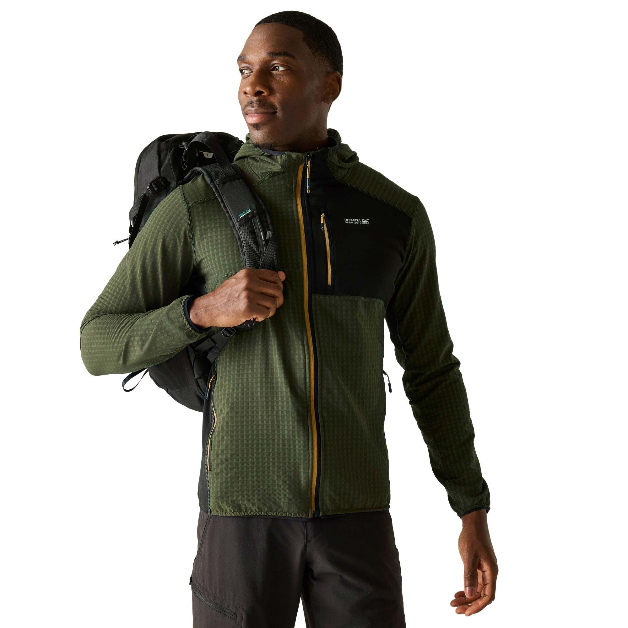 Regatta - Men's - Alven Full Zip Hooded Fleece - L - Khaki