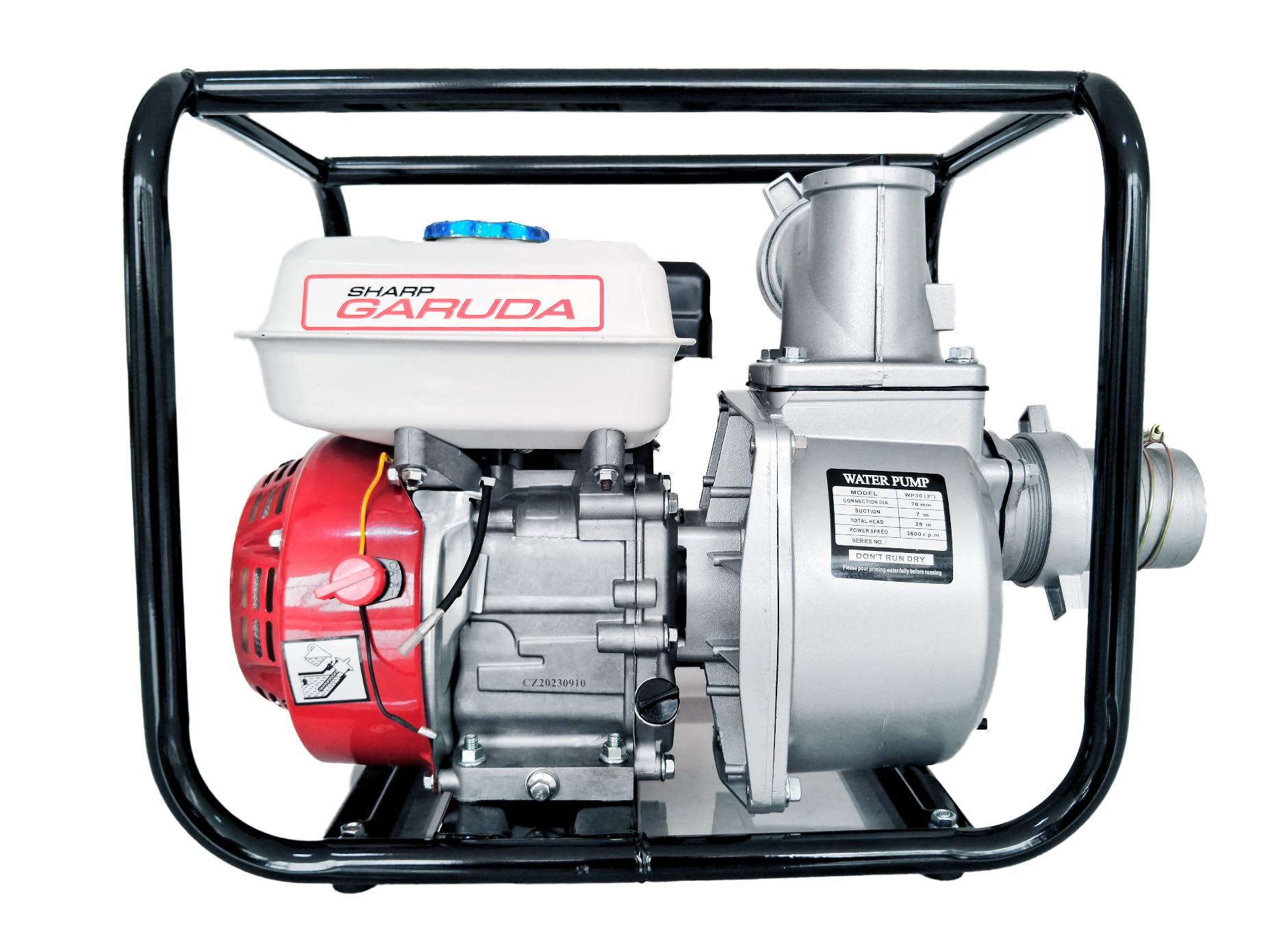 3 Inch Petrol Water Pump - 6.5HP, 196cc, 4-Stroke Engine | Centrifugal Pump | Inlet & Outlet 3", Suction Head 7m, Total Head 28m | Agricultural Irrigation Water Transfer-image-15