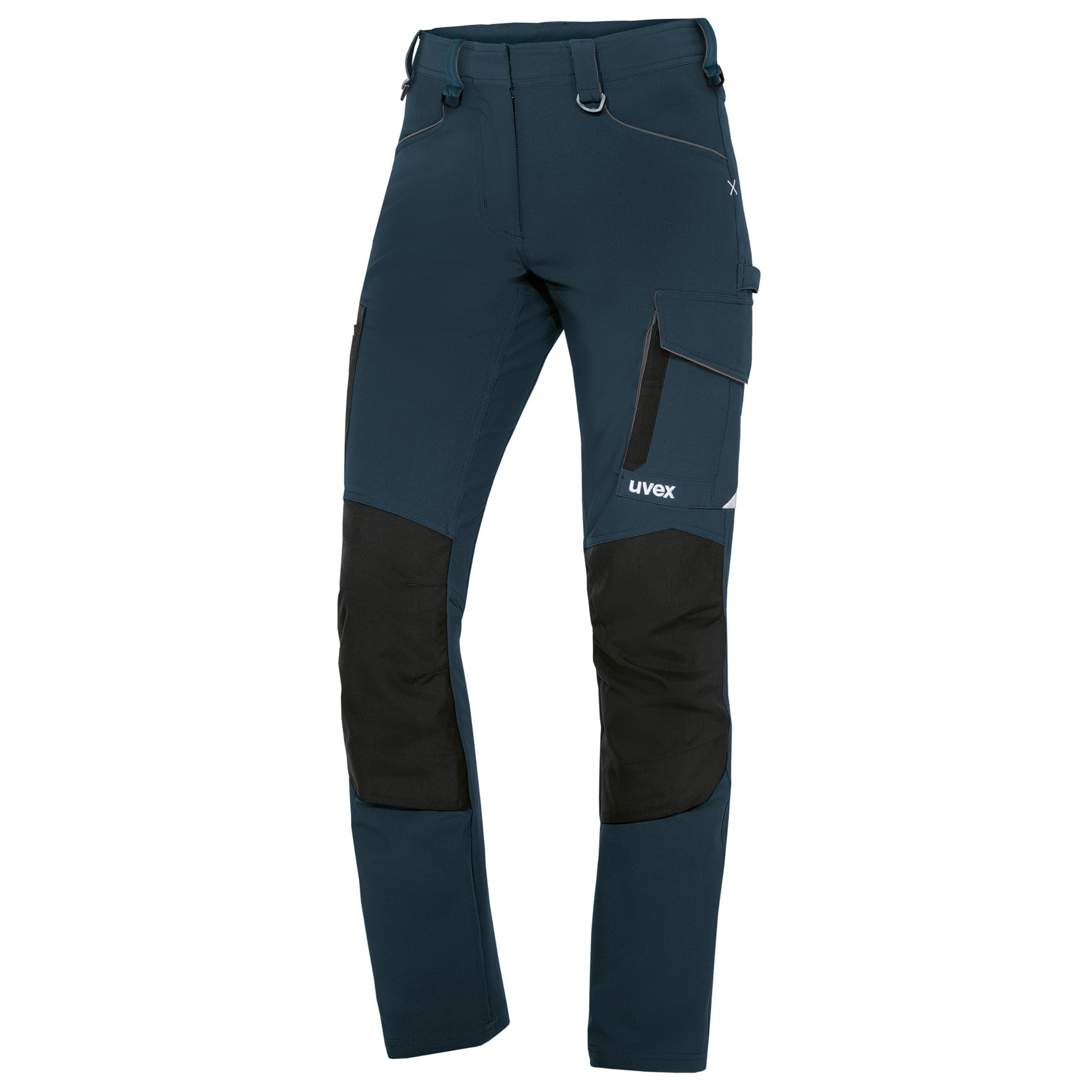 Uvex suXXeed Craft damskie spodnie cargo – damskie spodnie robocze z 4-kierunkowym stretchem – wzmocnione Cordura® – z kieszeniami na kolanach