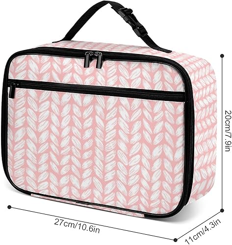 Miniatura 3 de Muishi Trenzas de punto reutilizables para almuerzo, bolsa de almuerzo aislada, bolsa enfriadora, lonchera para comida y alimentos, bolsa de mano