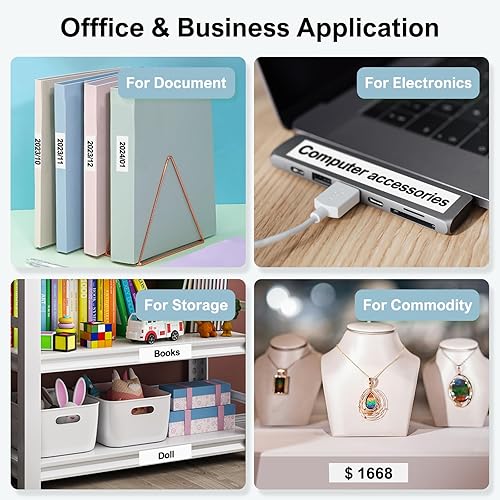 Miniatura 8 de BOYEEZON TZe - Cinta TZ de 0.709 in 0.7 laminada blanca de repuesto para Brother P Touch TZe-241 TZe241 0.709 in cinta para etiquetadora Brother