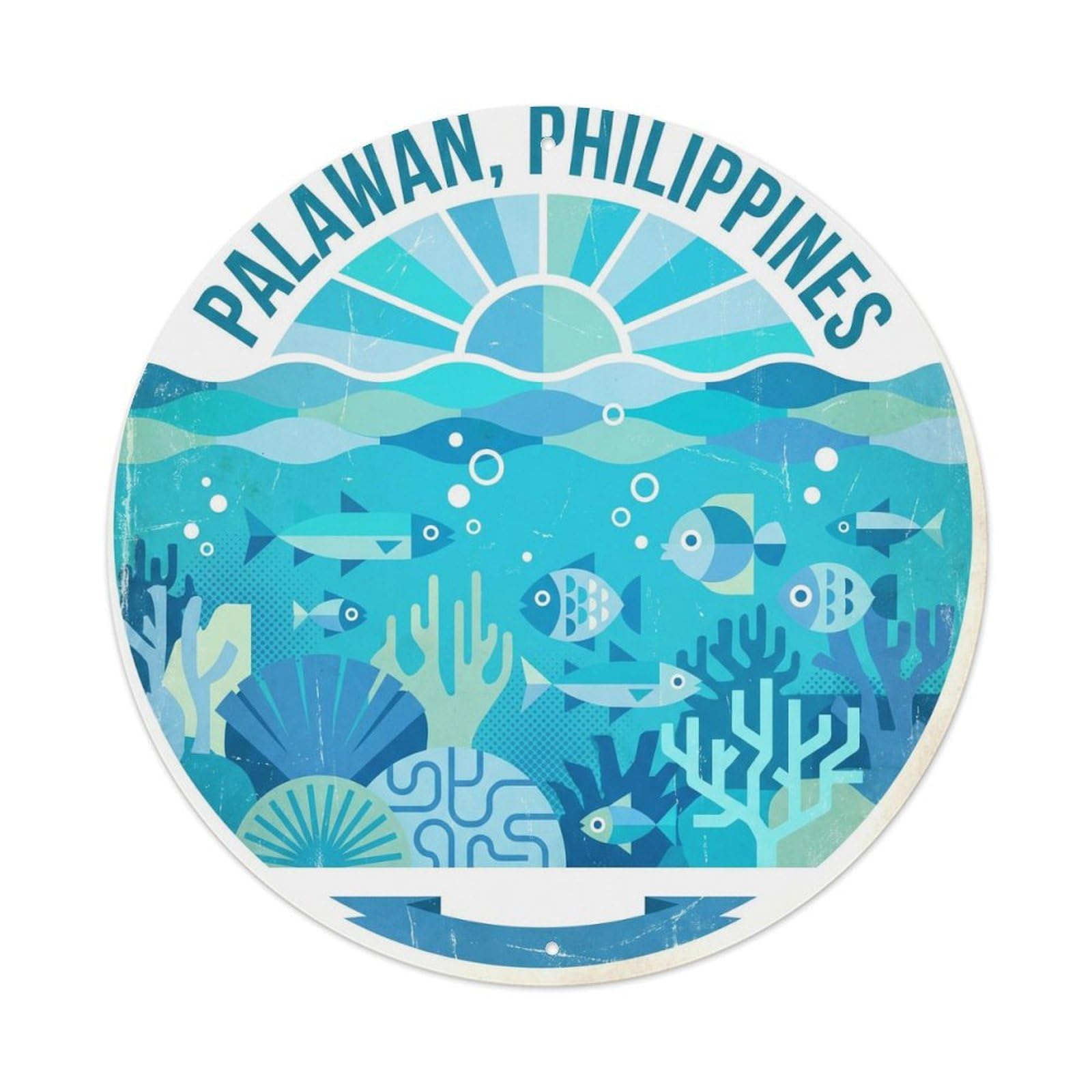 Pambato Reef Ocean Wildlife Snorkeling Island Travel Metal Tin Sign