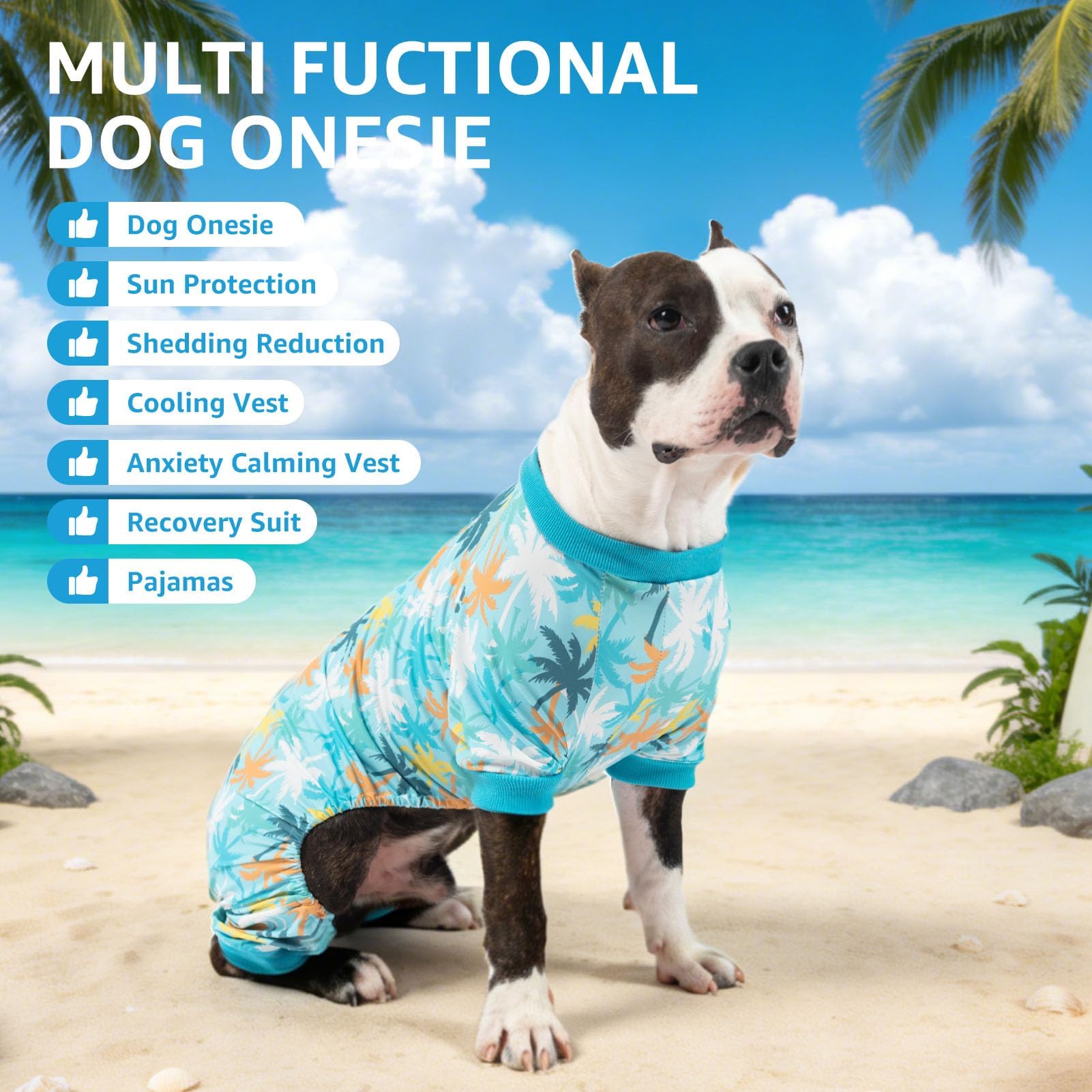 SCENEREAL Chemise de soleil pour chien, gilet rafraîchissant, séchage rapide, respirant, combinaison légère pour animal domestique, résistant à la saleté, contrôle de la perte des poils, pour chiens