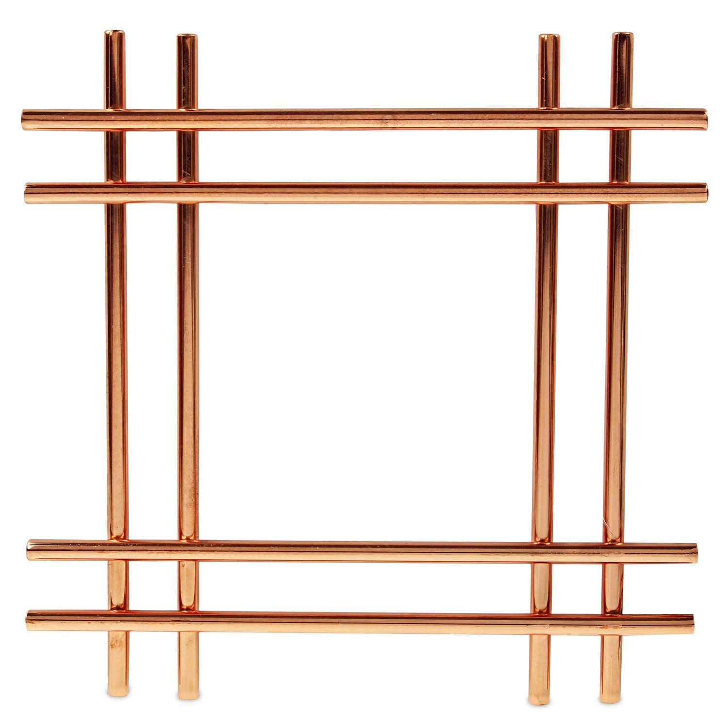 APOLLOCross Trivet Copper 20Cm Silver Kitchen Utility Home New, Multi-Colour, 20x1.6x20