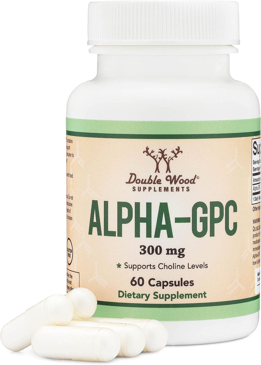 ALPHA GPC CHOLINE 600MG CAPSULES - BRAIN SUPPORT SUPPLEMENT FOR FOCUS, MEMORY, MOTIVATION, ENERGY