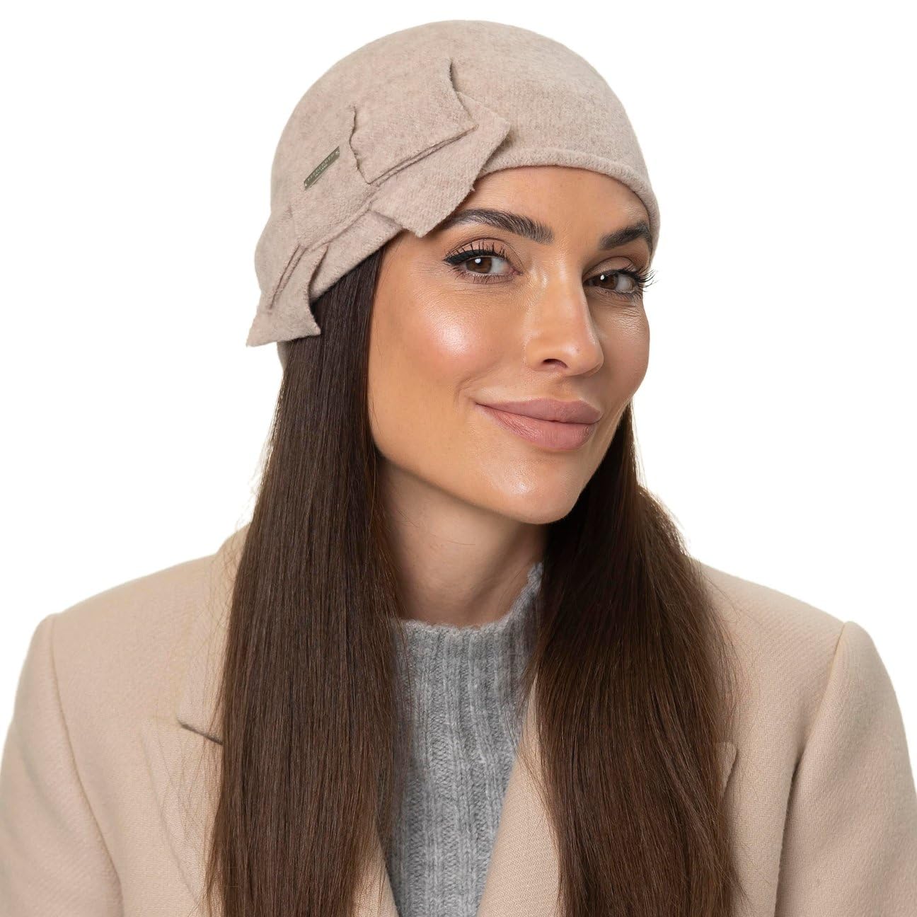 Litika Cappello Lana Cotta Seeberger cappello follato Taglia unica - nero