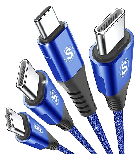 Miniatura 9 de Cable USB C a USB C 2 unidades de 10 pies PD 100 W, iPhone 15 cable de carga rápida compatible con MacBook iPad Pro Air 4 5 Mini 6, iPhone 15 Plus15