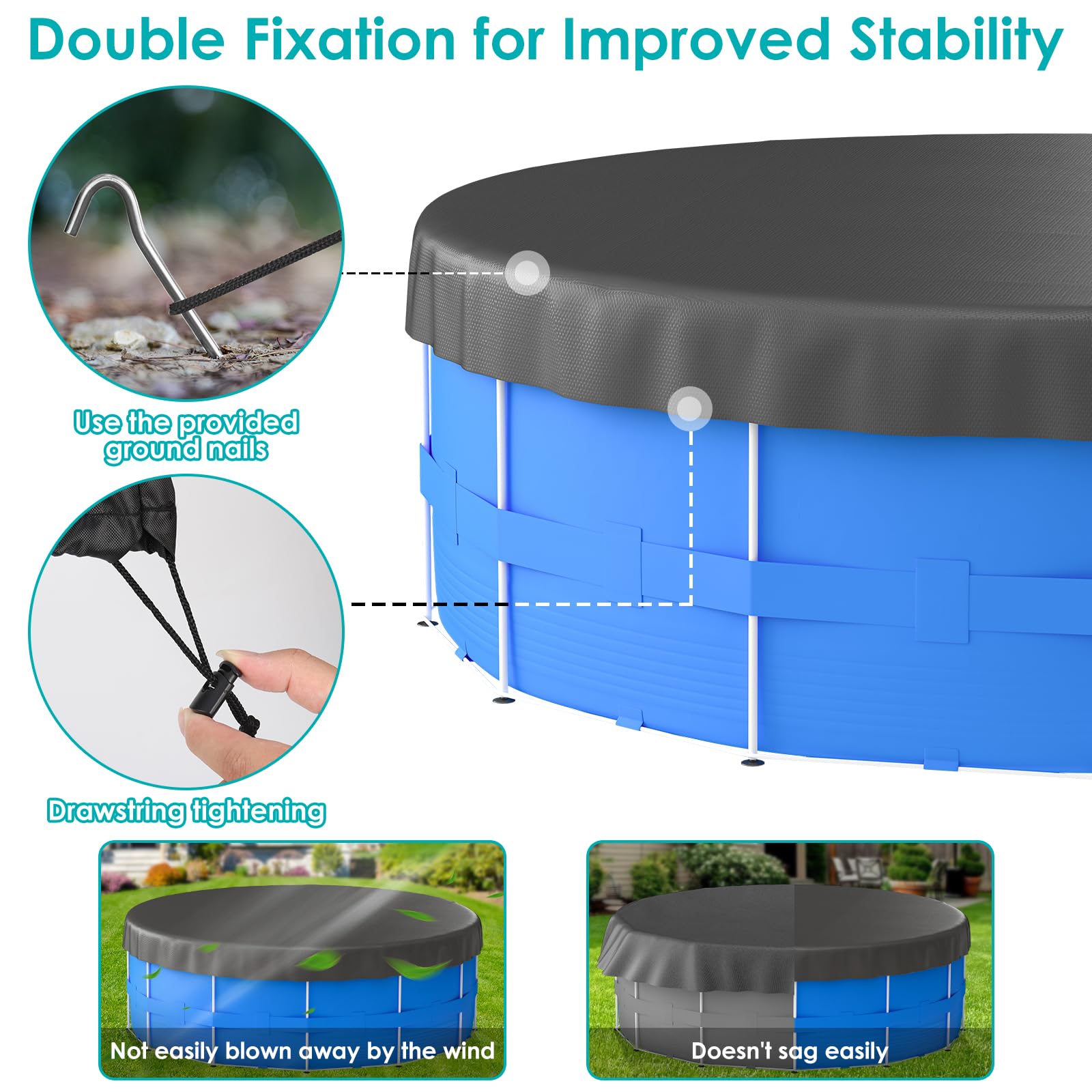 Bâche 4 Saisons Pour Piscine Hors Sol Ronde Power Frame Diamètre 427 Cm