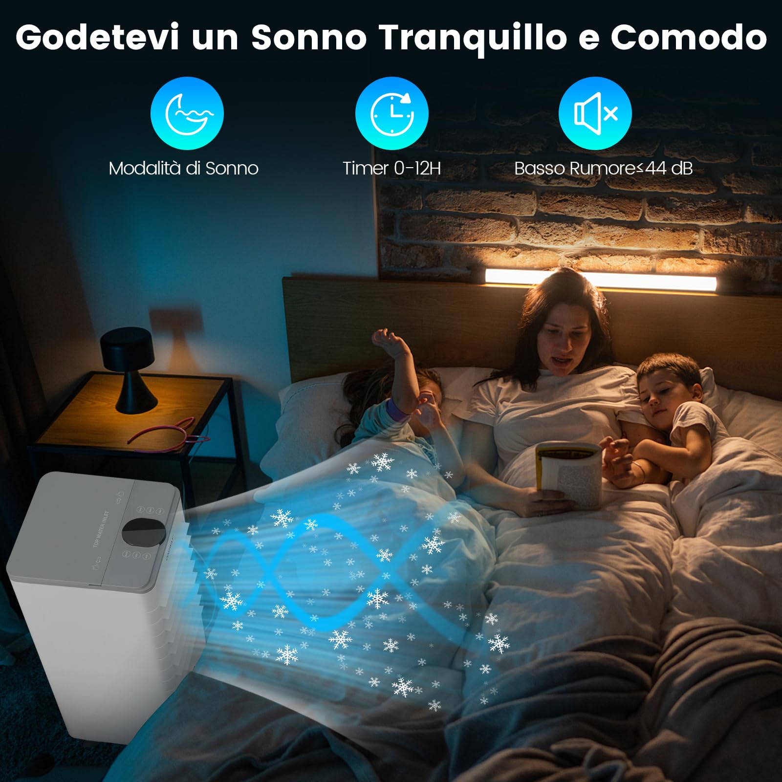 COSTWAY Condizionatore Portatile 3 in 1, Condizionatore d'aria Evaporativo portatile con Raffreddamento, Ventola e Umidificazione, 3 Velocità del Vento, 12H Timer, Doppio Serbatoio d'acqua(Grigio)