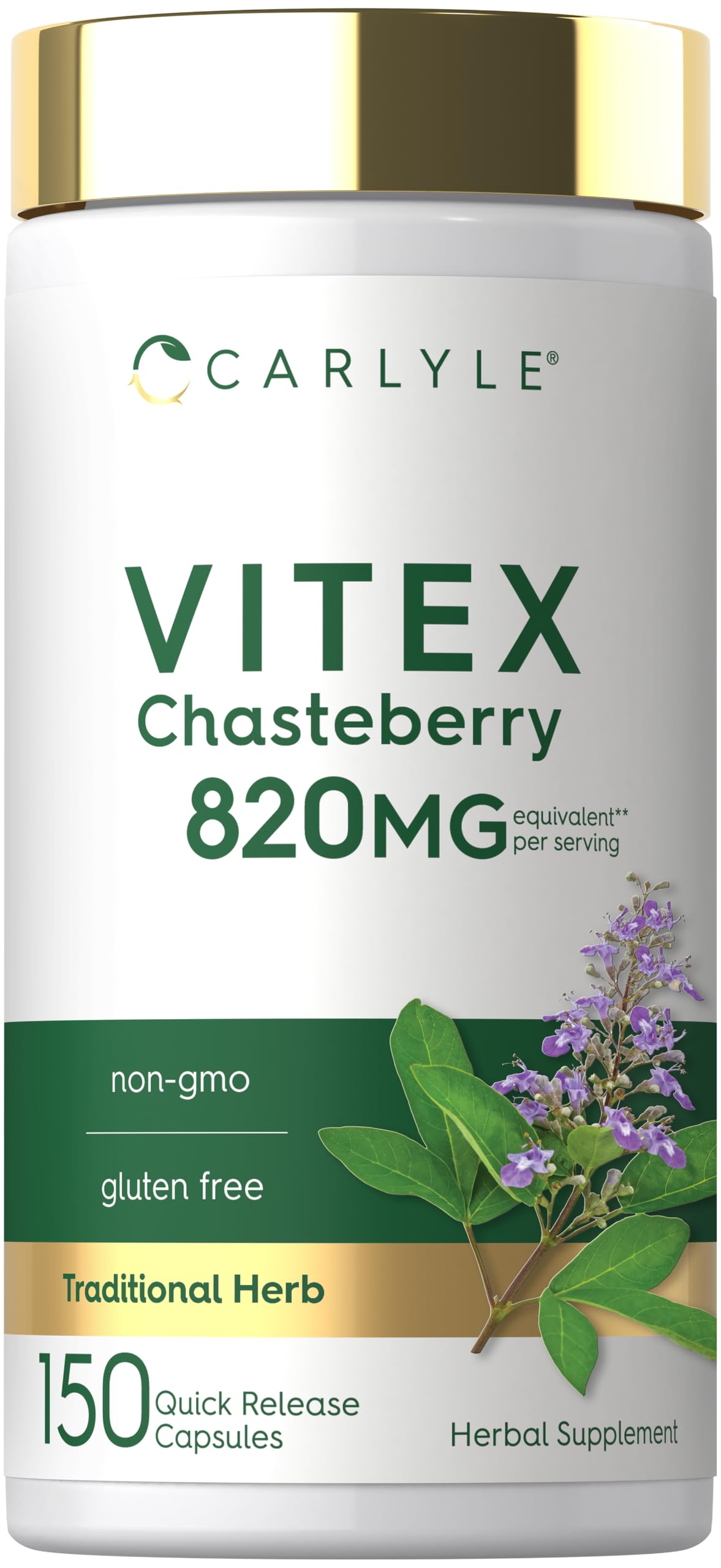 Carlyle Vitex Chasteberry Supplement | 150 Capsules