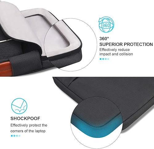 Miniatura 3 de Lacdo - Fundas impermeables para computadoras portátiles de 11 a 15.6 pulgadas, bolsa para computadora portátil, maletín para Ultrabook