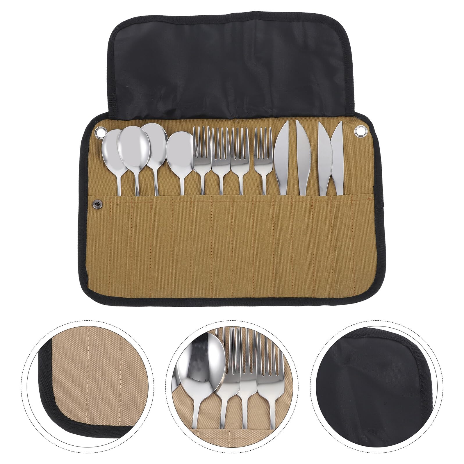 Ensemble de Couverts de Camping 1 Set, Acier Inoxydable