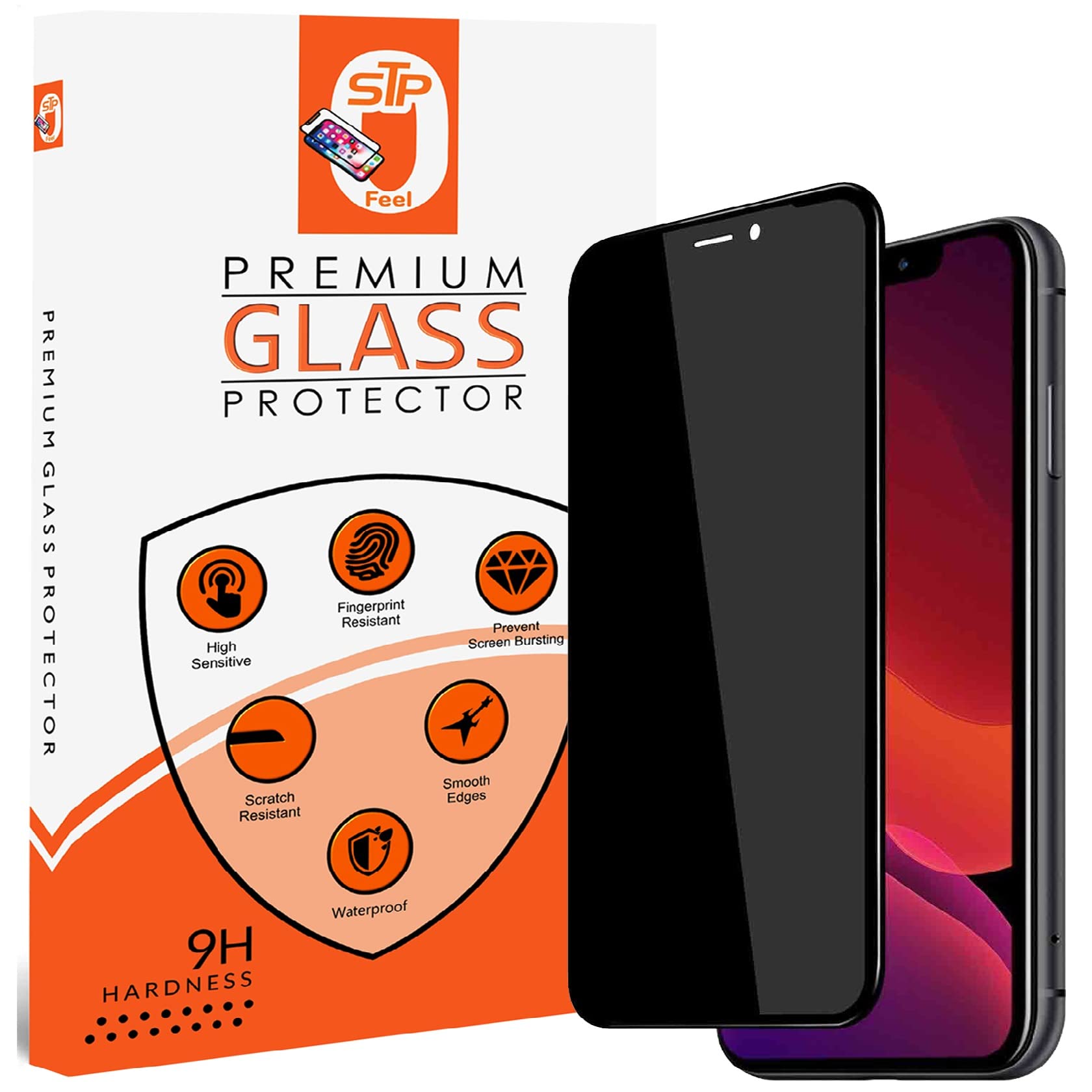 STP FEEL ® Tempered Glass Privacy Anti-Spy Edge to Edge Coverage Premium Grade Anti Peeping 9H Hardness Screen Protector for iPhone 11/ iPhone XR - 6.1 inches (B09MJC2YJ2) Amazon Price History, Amazon Price Tracker