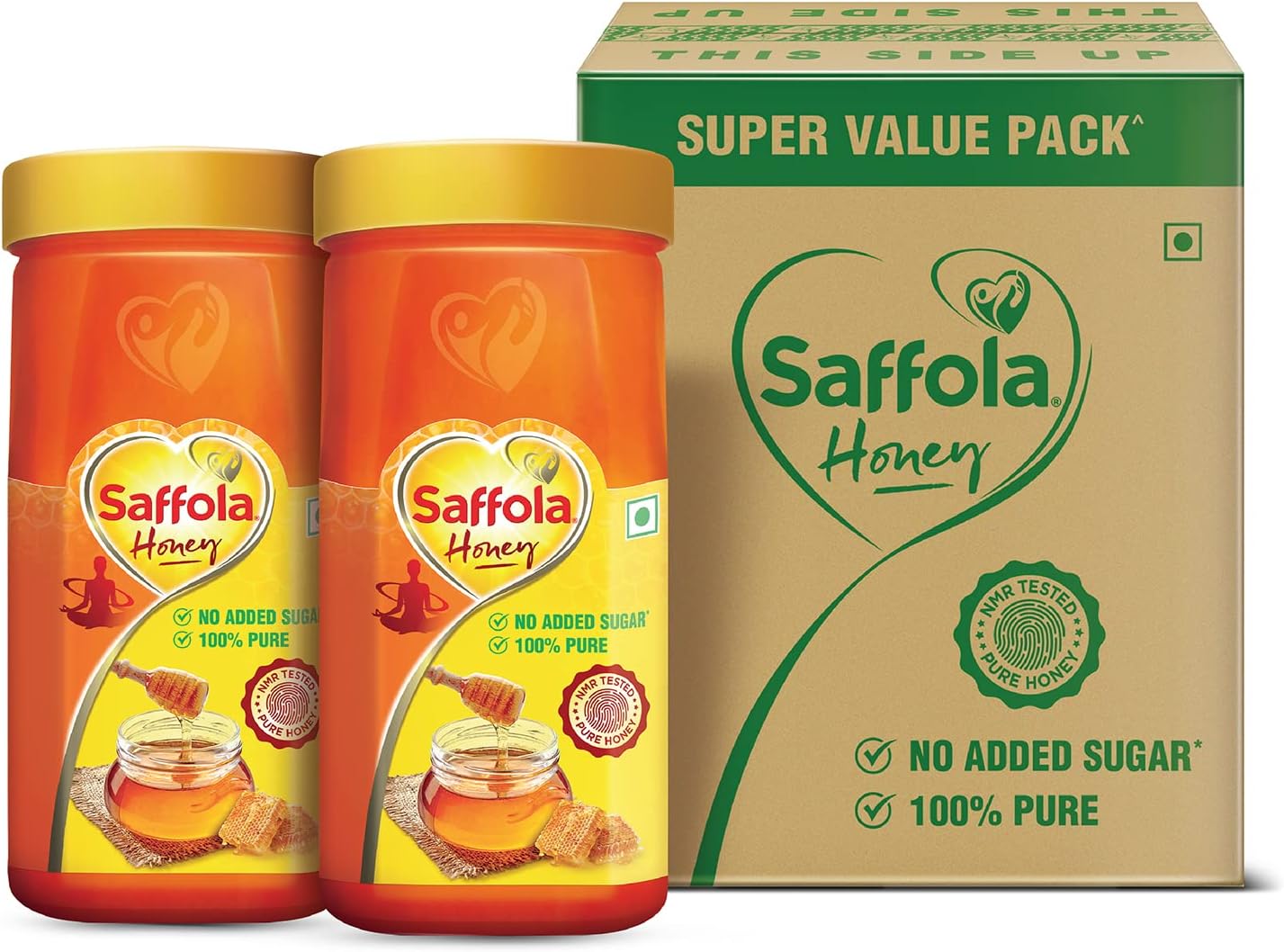 Saffola Honey, 100% Pure NMR tested Honey, 1.5kg (Super Saver Pack)