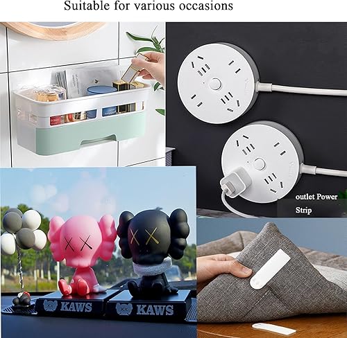 Miniatura 7 de Tiras grandes para colgar cuadros, resistentes, 16 pares (32 tiras blancas con adhesivo) sin daños para colgar cuadros en la pared sin clavos