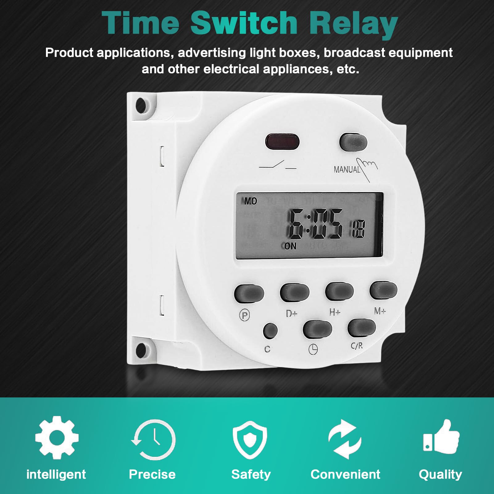 Timer Programmabile Settimanale LCD - Controllo Interruttore Digitale 12V | Impermeabile E Facile Da Usare - Foto 5