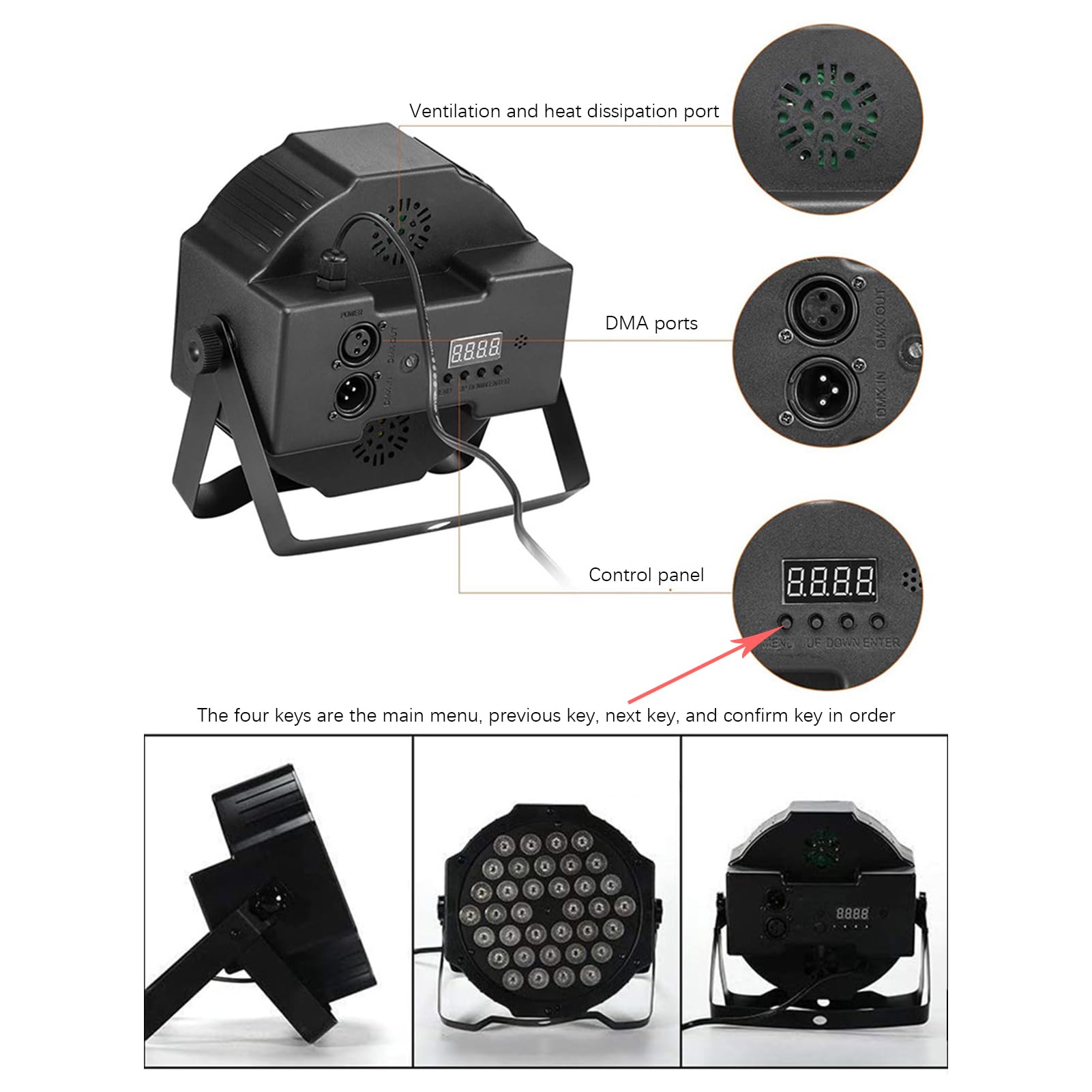 Amazon.co.jp : Daconovo 36 LED ステージライト 7 モード 36 ワット