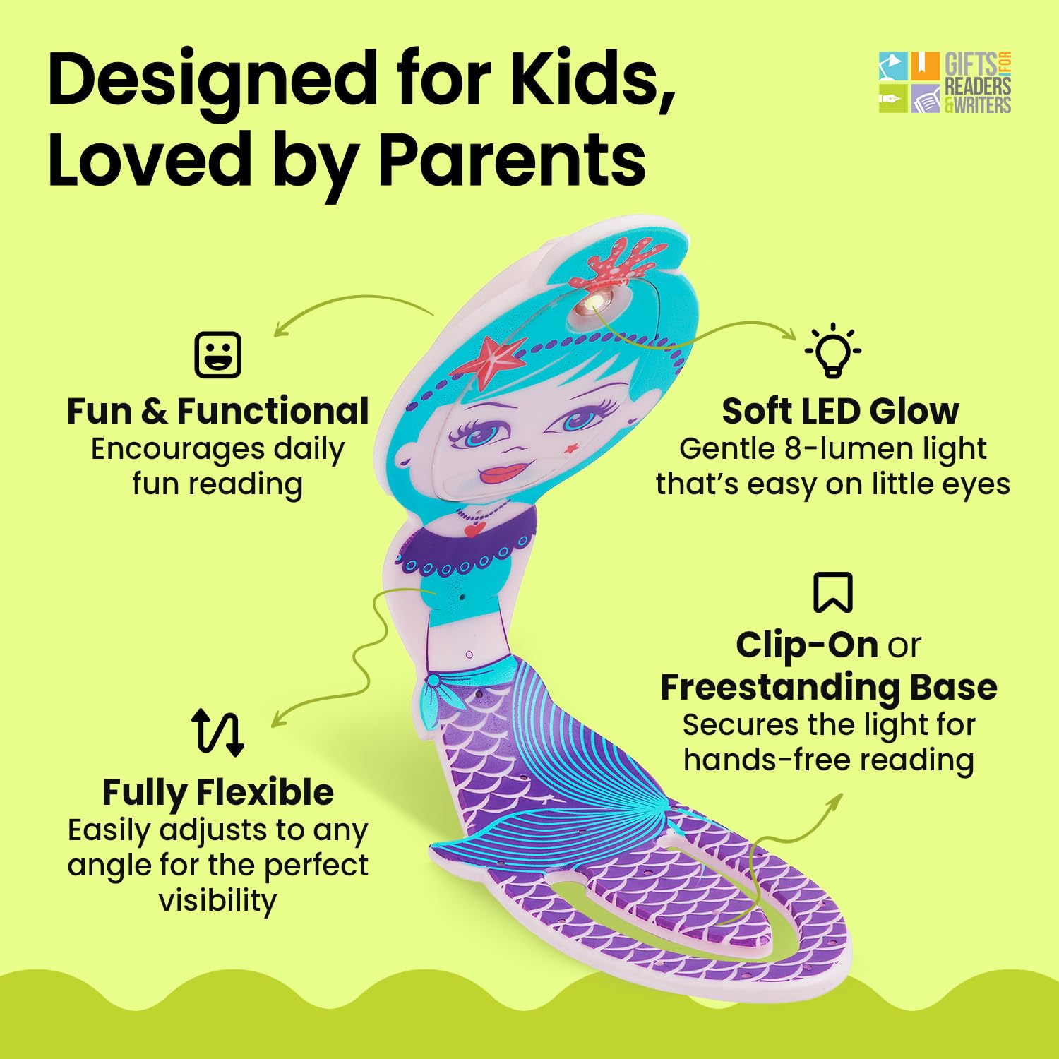 Flexilight Luce da Lettura | Segnalibro 2 in 1 Luce per Libro | Lampada LED a clip da Lettura | Pila per Leggere a Letto per Bambini e Adulti | Accessori per Libri | Idea Regalo Lettori