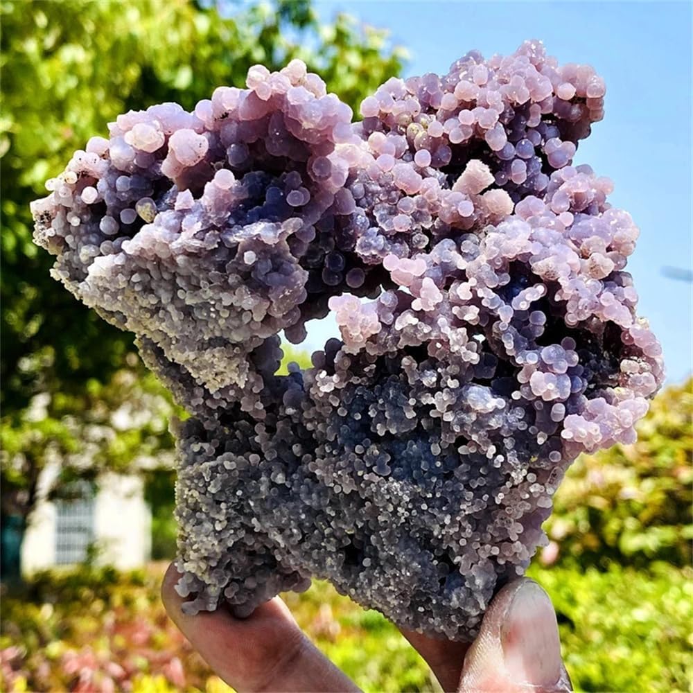 1pc 30-60g Grape Agate Clusters Home And Office Decorations