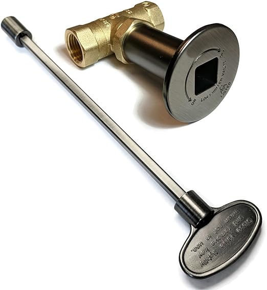 Midwest Hearth Gas Fire Pit Key Valve Kit - 1/2" NPT - Pewter