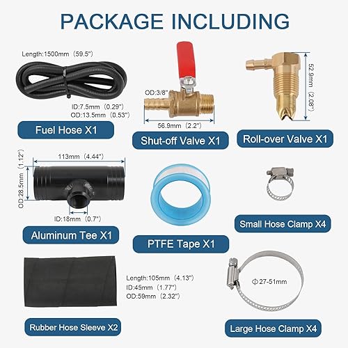 Miniatura 6 de Kit de instalación de depósito de combustible auxiliar Kit de instalación diésel compatible con Dodge Ram 1500 2500 3500 2013, tanque de combustible