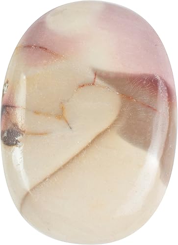 Miniatura 9 de Crocon Mookaite rosa de 1.969 in, piedra ovalada grande de palma de 900 quilates, para masaje de bolsillo natural, equilibrio de chakras, piedras