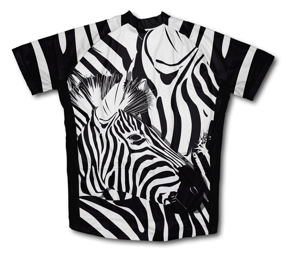 ScudoPro Camo Zebra Short Sleeve Cycling Jersey for Youth - Size S