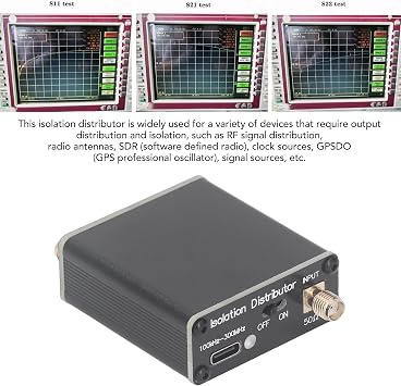 Active RF Isolation Distributor, Wide Frequency Range, Wide Band Distribution, SDR GPSDO Source for Radios, Antennas, Clock Sources and More
