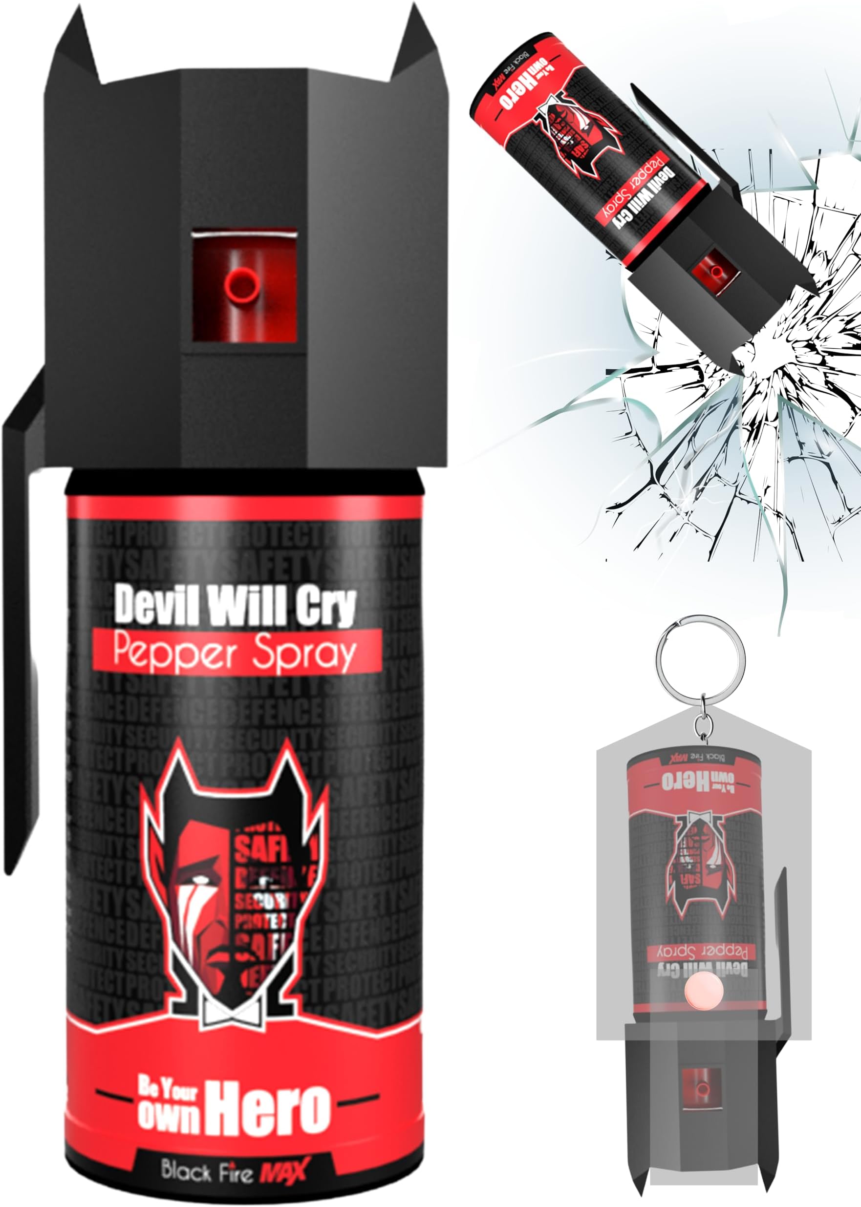 Devil Will Cry Pepper Spray for Women Safety & Self Defence | Long Range Stream Spray (10–12 ft) | Pocket Size with Quick Access | Personal Protection for Women, Men & Elderly | Made in India