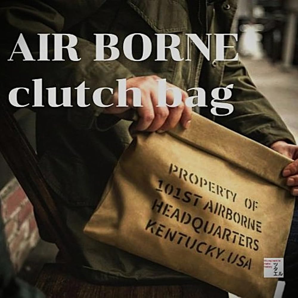 Amazon | 【ツタエル】ミリタリーが好き パラフィン帆布クラッチバッグ