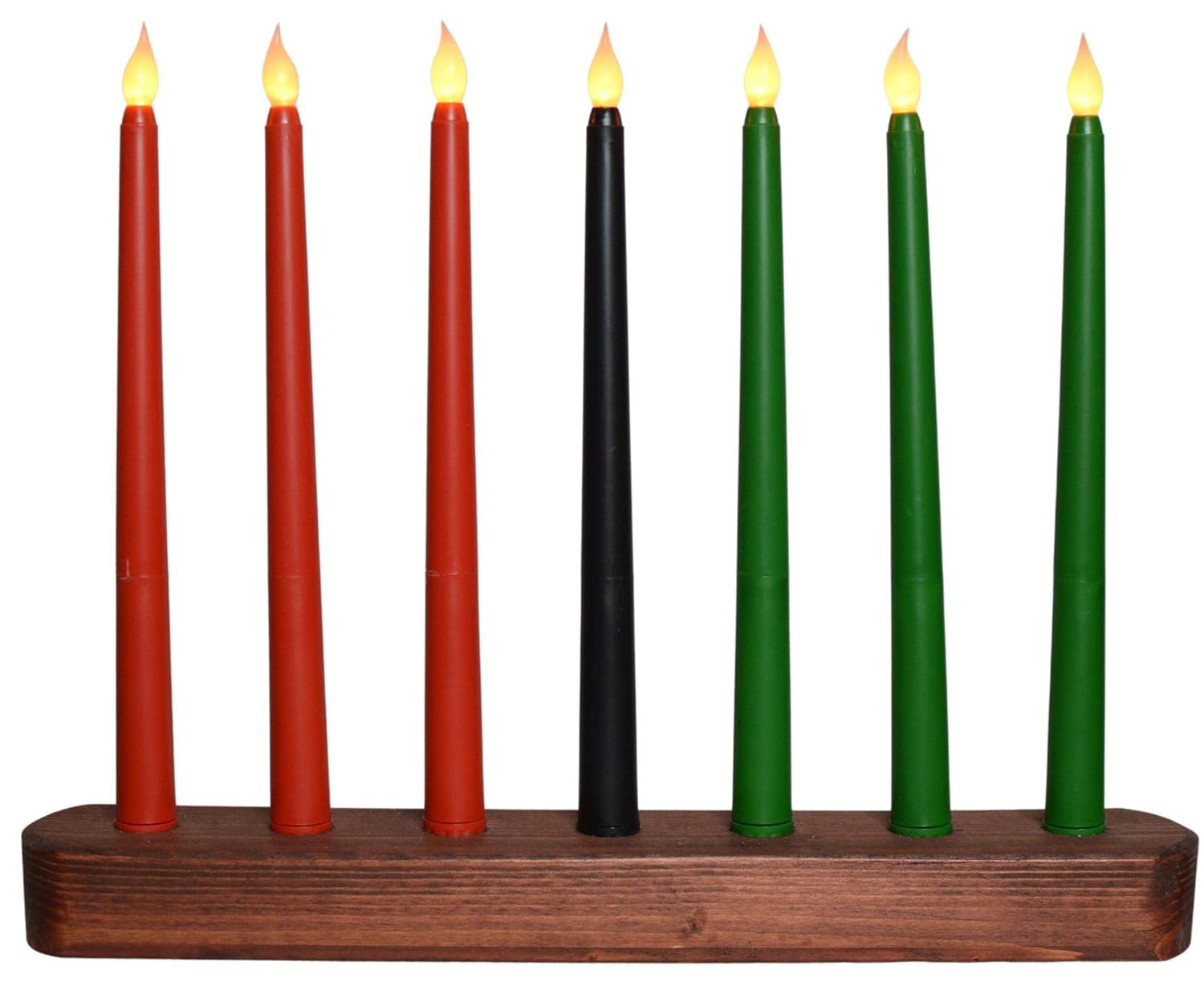 Kwanzaa Kinara Flameless Battery Powered Electric Candles