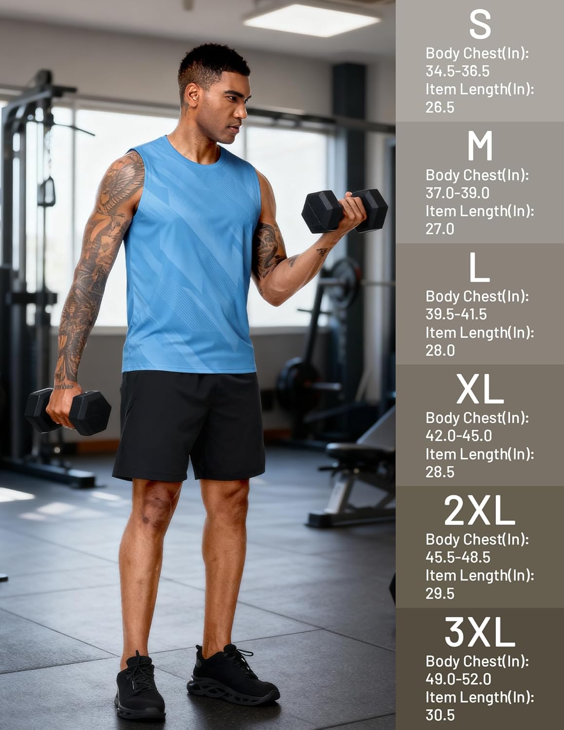 MIER Men's Workout Tank Tops UPF 50+ Swim Shirts Quick Dry Running Sleeveless UV Protection Muscle Tees - Image 6