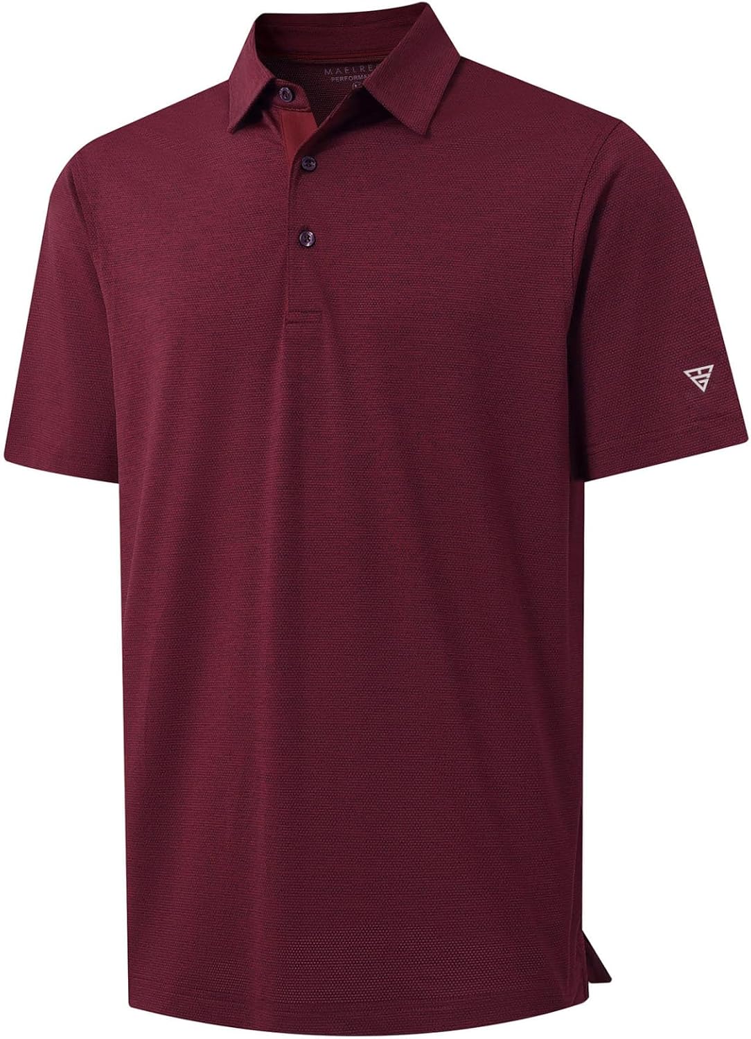 M MAELREG Golf Shirts for Men Dry Fit Short Sleeve Performance Moisture Wicking Heather Jacquard Active Mens Polo Shirts