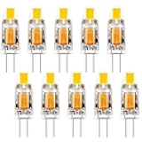 Lxcom Lighting G4 LED Bulb 1W 12V LED Light Bulb T3 10W Halogen Replacement Bulb G4 Bi-Pin Base Warm White 3000k No Flicker for Landscape Lighting,10 Pack