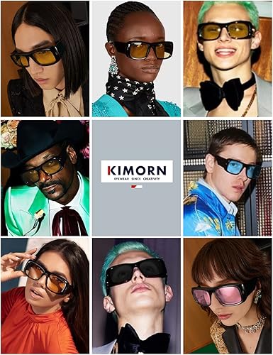 Miniatura 2 de Kimorn Gafas de sol para mujeres y hombres gafas de sol de moda retro vintage de los años 90 Y2K con marco cuadrado de gran tamaño K1337