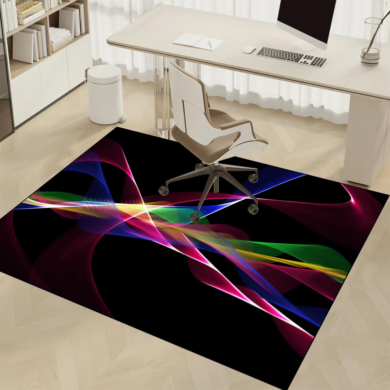 Dywan Krzesło Gamingowe, Ochraniacz Podłogi Wózki Inwalidzkie Biuro, Mata Ochronna Na Podłogi, Antypoślizgowa Mata Do Komputera Gry Na Podłogę 120 x 130 cm