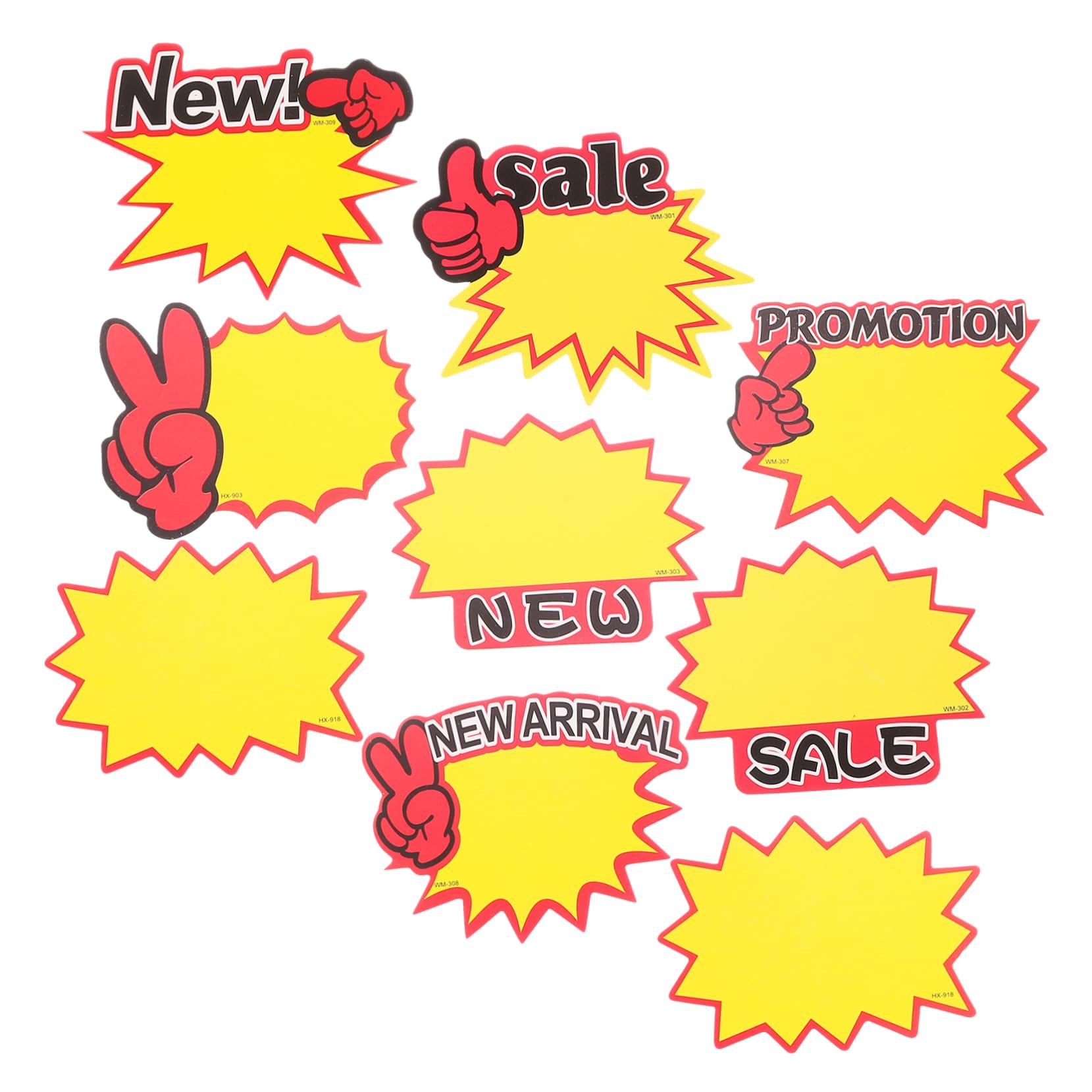 Gadpiparty 4 Set Tag Di Vendita Dettaglio Di Affari Del Negozio Etichette Di Vuote Segni Di Etichette Di Cartellini Dei Prezzi Brillanti Carta 400 Pezzi*4