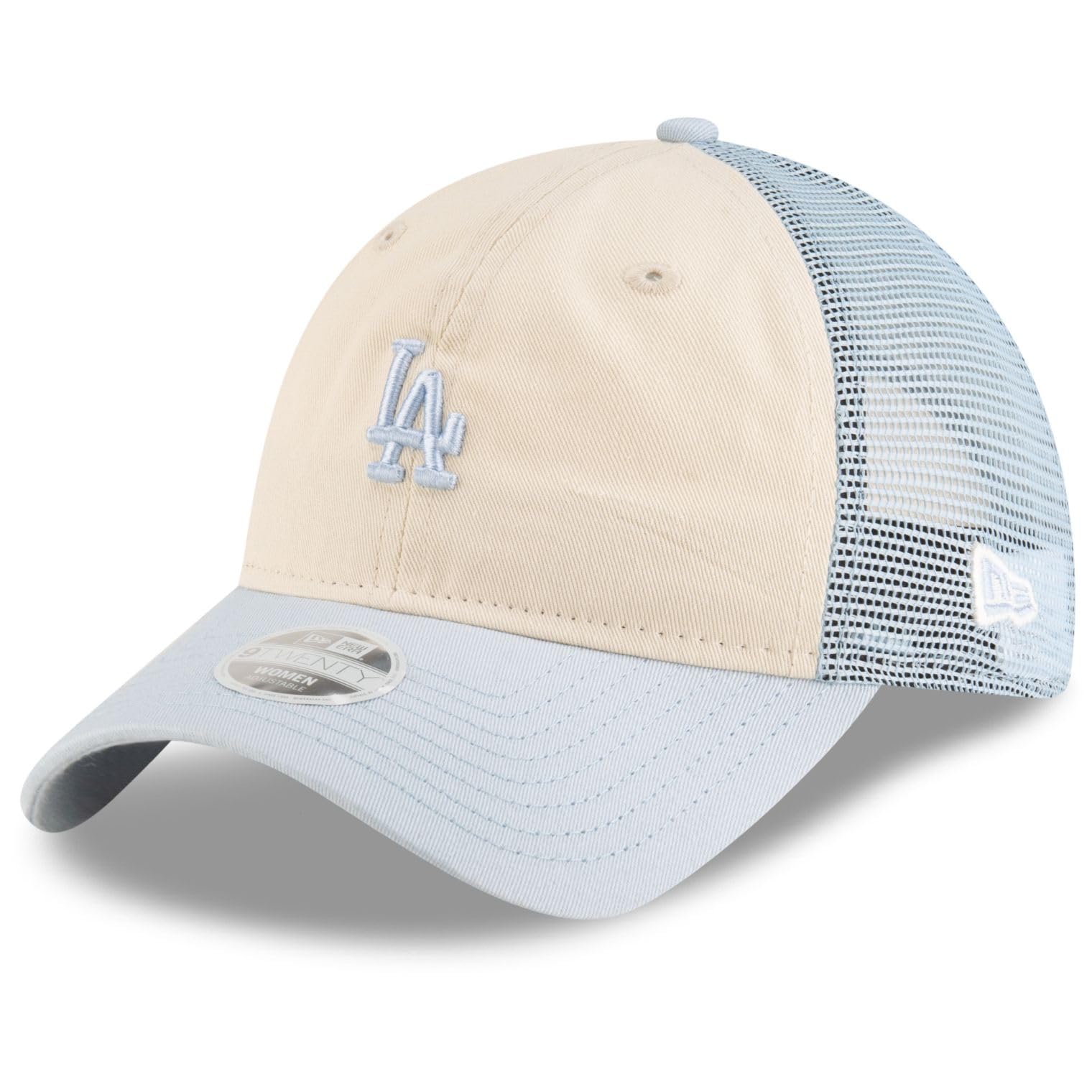 New Era Women's Beige 9Twenty Mesh Cap - Los Angeles Dodgers