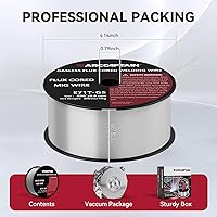 Vista 7 de ARCCAPTAIN Alambre de soldadura de núcleo de fundente .030, E71T-GS Mig Alambre de soldadura Carrete de 2 libras de acero al carbono suave sin gas