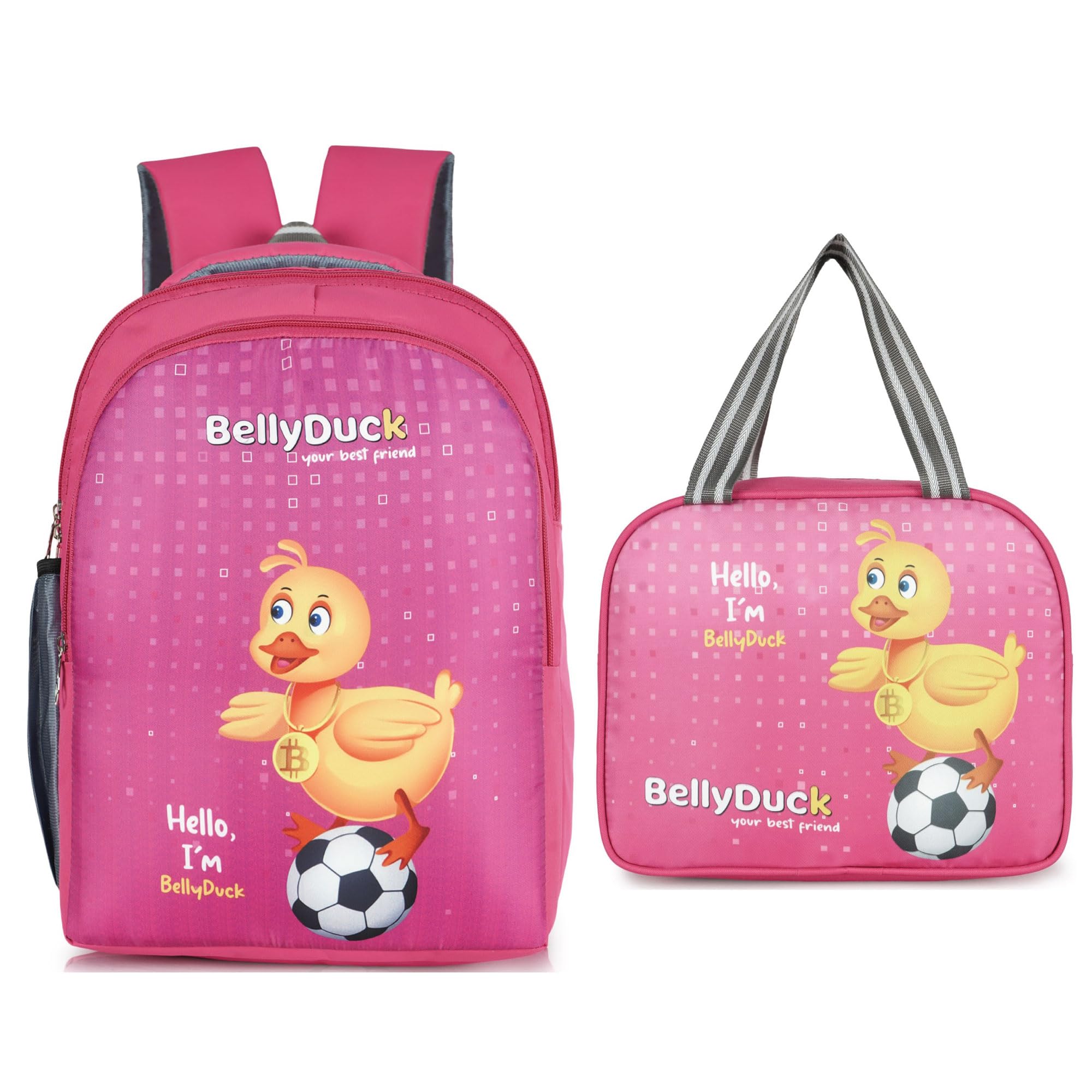 Kids School Bag Lunch Bag Combo | Gaming Theme Cartoon Backpack Set for Nursery, LKG & UKG Kids